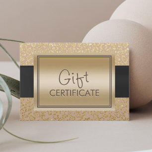 Chic Neutral Gold Leopard Print Cadeaubonnen Kortingskaartje