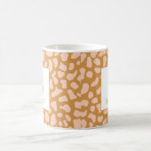 Chic Neutral Leopard Spots Custom Name Mug Koffiemok (Center)