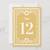 Chic Neutral Papel Picado Mariage Numéro de table (Dos)