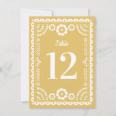 Chic Neutral Papel Picado Mariage Numéro de table (Devant)