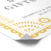 Chic Neutral Papel Picado Weddenschappen Poster (Hoek)