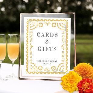 Chic Neutral Papel Picado Weddenschappen Poster