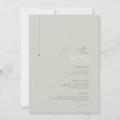 Chic Neutrals Menu Mariage Pastel Grey ID1020 (Devant)
