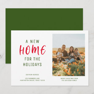 Chic New Home voor de Feestdagen   Moderne foto Feestdagenkaart