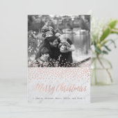 CHIC NOËL Rose or et marbre cartes photos (Debout devant)