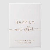 Chic nog lang en gelukkig na gouden bruiloft vellum uitnodigingen (Voorkant)
