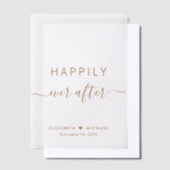 Chic nog lang en gelukkig na gouden bruiloft vellum uitnodigingen (Offset)