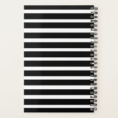Chic noir & blanc rayures or élégant élégant (Dos)
