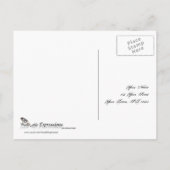 Chic noir et blanc Damask carte postale RSVP (Dos)