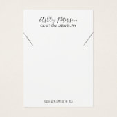 Chic noir et blanc logo bijoux collier affichage (Devant)