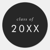 Chic noir foncé classe de 2025 Graduation Sticker (Devant)