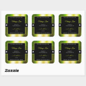 Chic noir jaune brillant vert Étiquette produit (Feuille)