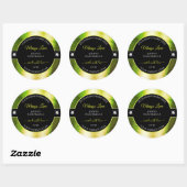 Chic noir jaune brillant vert Étiquette produit (Feuille)
