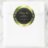 Chic noir jaune brillant vert Étiquette produit (Sac)
