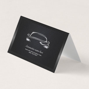 Chic noir minimaliste carte de visite de voiture m