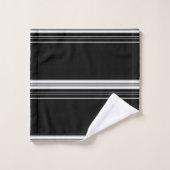 Chic noir rayé (Gant de toilette)