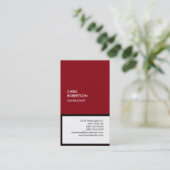 Chic noir rouge blanc blanc vertical carte de visi (Debout devant)