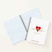 Chic Nos plans Mariage Mariage Journal Gold Script (Intérieur)