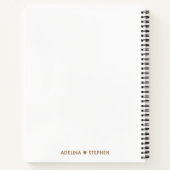 Chic Nos plans Mariage Mariage Journal Gold Script (Dos)