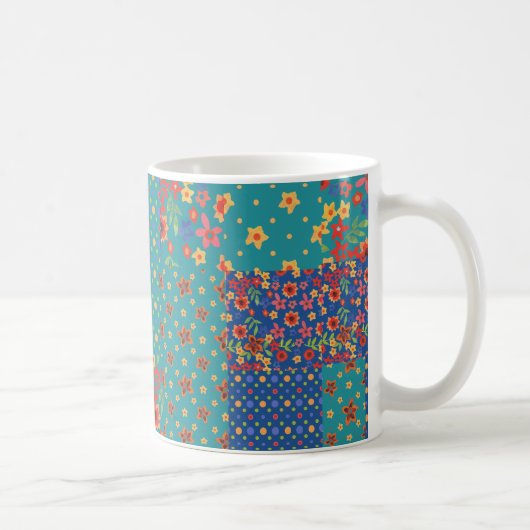 Chic Nostalgale Faux Patchwork Café Mug (Droite)