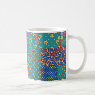 Chic Nostalgic Faux Patchwork Coffee Mok