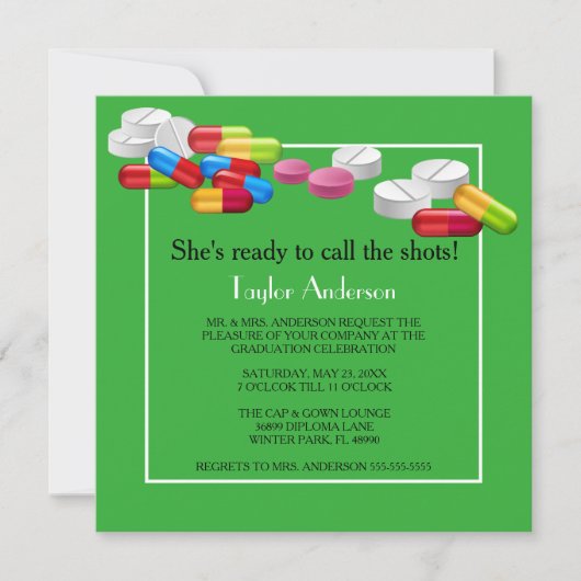 Chic Nursing School Graduation Invitation (Devant)