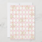 Chic Nutcracker Party Soft Pink Floral Birthday Kaart (Achterkant)