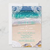 Chic Ocean Beach Summer Bridal Shower Kaart (Voorkant)
