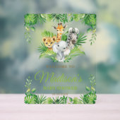 Chic Oerwoud Animals Greenery Baby shower Welkom Acryl Bord (Neutraal)