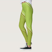 Chic Olive onder Bleke Green Banded Print Leggings (Links)
