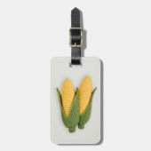 Chic Oma's Garden Modern Crochet Corn Naam Bagagelabel (Voorkant verticaal)