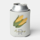 Chic Oma's Garden Modern Crochet Corn Naam Blikjeskoeler (Blikje Voorkant)