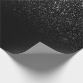 Chic Ombre Black Glitter Cadeaupapier (Hoek)