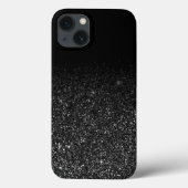 Chic Ombre Black Glitter Case-Mate iPhone Case (Achterkant)