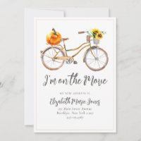 Chic On the Move Pumpkin Sunflower Bicycle Moving