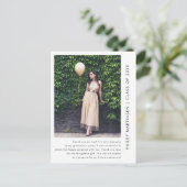 Chic One foto Dank u bericht Afstuderen Briefkaart (Staand voorkant)