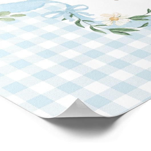 Chic One Gekke Goose Blue Balloon Verjaardag Welko Poster (Hoek)