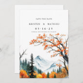 Chic Online Mountain Save The Date (Voorkant / Achterkant)