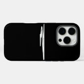 Chic-ontwerp in zwart-wit Case-Mate iPhone case (Achterkant (horizontaal))