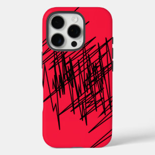 Chic-ontwerp op rood iPhone 16 pro hoesje