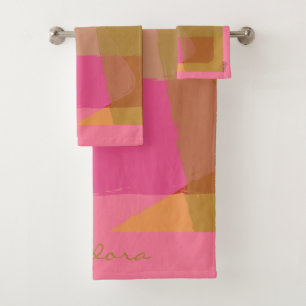 Chic or beige rose orange Motif Abstrait