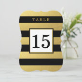 CHIC OR | CARTES DE NUMÉRO DE TABLE DE MARIAGE NOI (Debout devant)