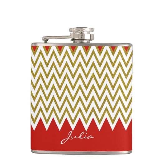 Chic or Chevron Flacon personnalisé (Devant)