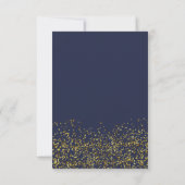 Chic or confetti marine bleu typographie rsvp (Dos)