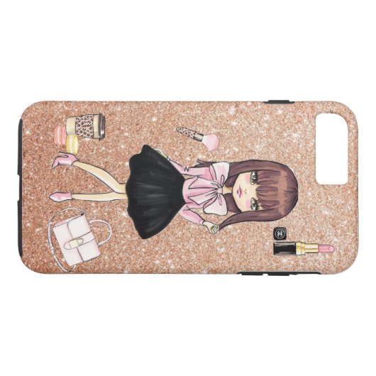 chic or glittered planner fille coque iphone (Dos (Horizontal))