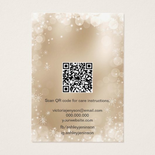 Chic or neige festive QR code oreille affichage (Dos)