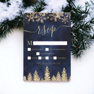 Chic or neigeux marine Noël hiver rsvp