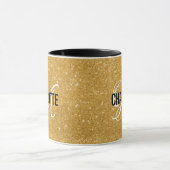 Chic or parties scintillant monogramme nom tasse d (Centre)