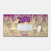 Chic or rose chaud gouttes monogramme calendrier 2 (Clavier et souris)