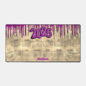 Chic or rose chaud gouttes monogramme calendrier 2 (Recto)